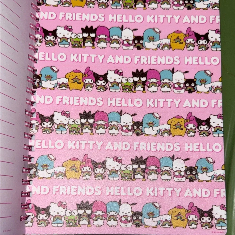 Hello Kitty Pink “Jibbitz” type Notebook, Tab Journal and Pen & Highlighters Set